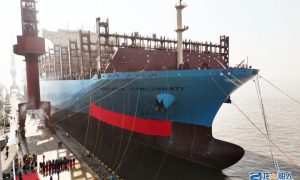 江南造船交付一艘15500箱集装箱船“MAERSK CINCINNATI ”